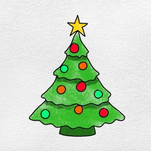 Simple Christmas Drawing For Kids | Drawing For Kids Tutorial
